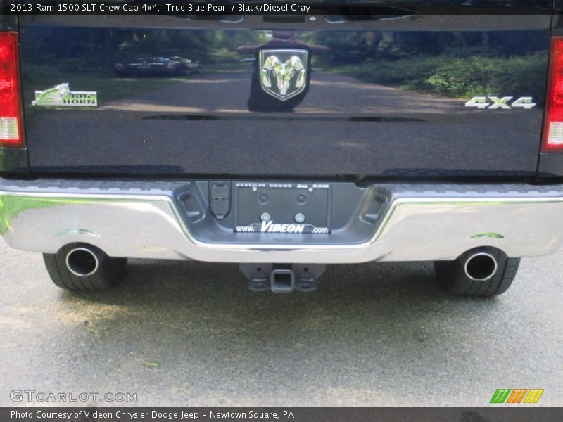True Blue Pearl / Black/Diesel Gray 2013 Ram 1500 SLT Crew Cab 4x4