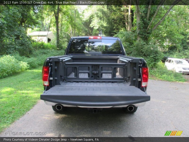 True Blue Pearl / Black/Diesel Gray 2013 Ram 1500 SLT Crew Cab 4x4