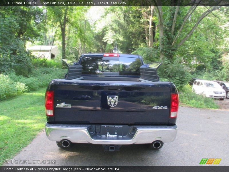 True Blue Pearl / Black/Diesel Gray 2013 Ram 1500 SLT Crew Cab 4x4