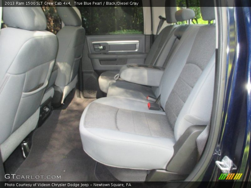 True Blue Pearl / Black/Diesel Gray 2013 Ram 1500 SLT Crew Cab 4x4
