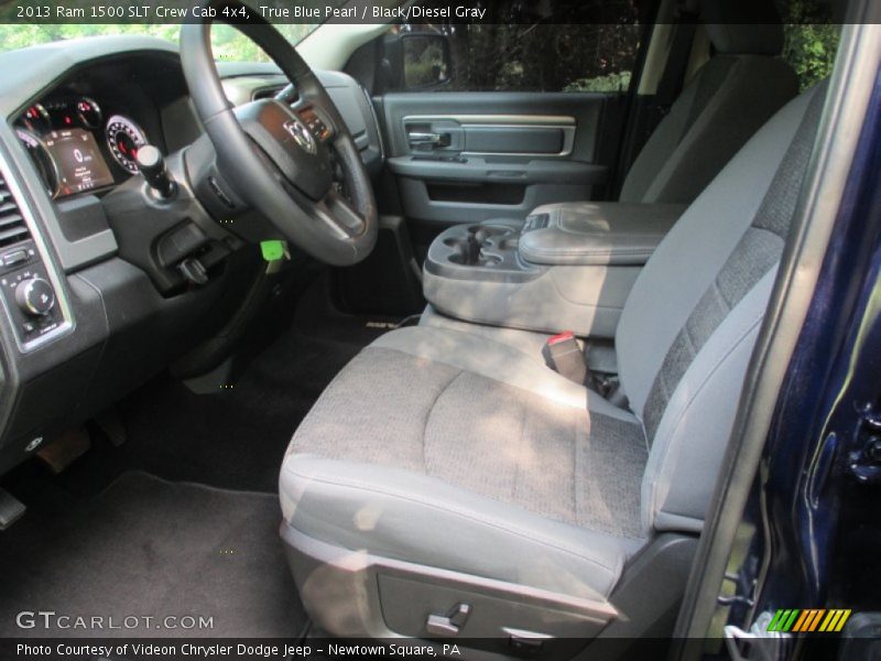 True Blue Pearl / Black/Diesel Gray 2013 Ram 1500 SLT Crew Cab 4x4