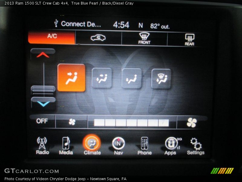 True Blue Pearl / Black/Diesel Gray 2013 Ram 1500 SLT Crew Cab 4x4