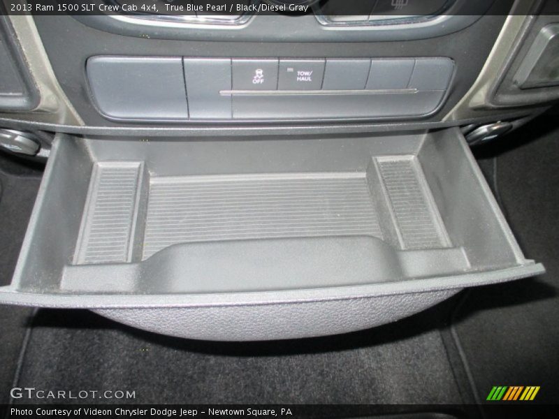 True Blue Pearl / Black/Diesel Gray 2013 Ram 1500 SLT Crew Cab 4x4