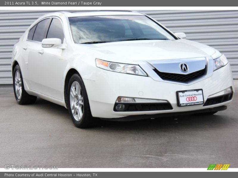White Diamond Pearl / Taupe Gray 2011 Acura TL 3.5