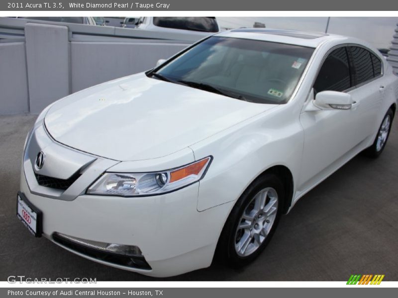 White Diamond Pearl / Taupe Gray 2011 Acura TL 3.5