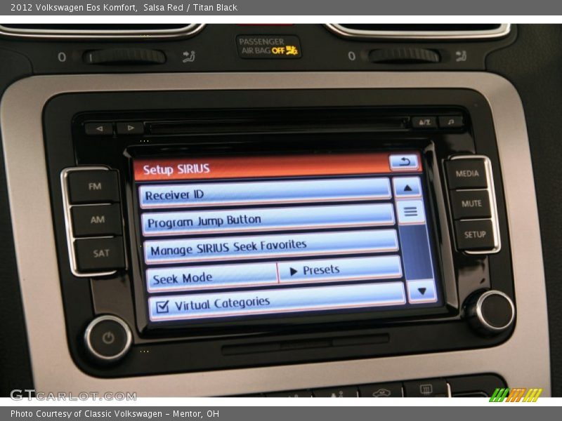 Salsa Red / Titan Black 2012 Volkswagen Eos Komfort