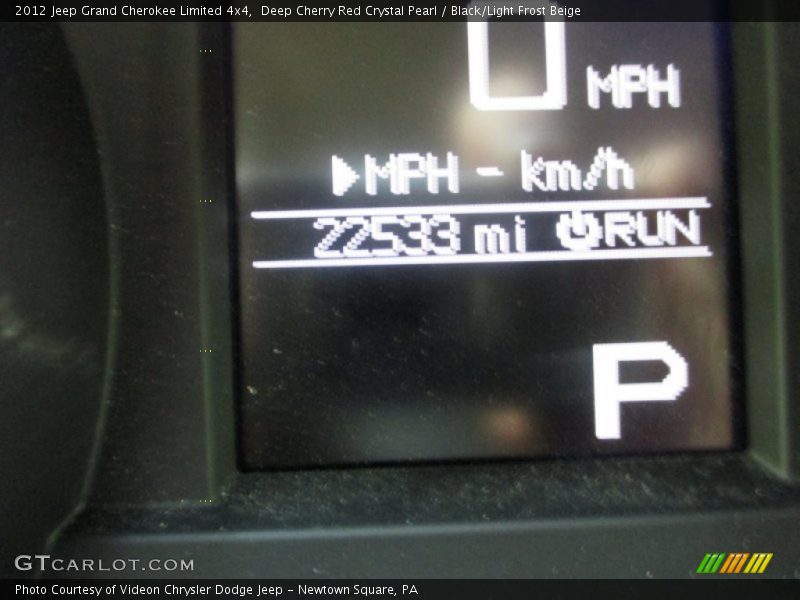 Deep Cherry Red Crystal Pearl / Black/Light Frost Beige 2012 Jeep Grand Cherokee Limited 4x4