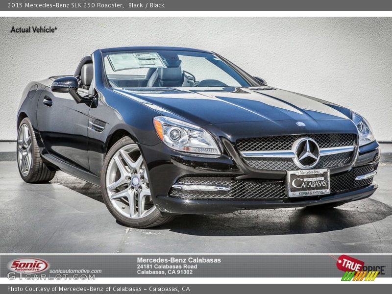 Black / Black 2015 Mercedes-Benz SLK 250 Roadster
