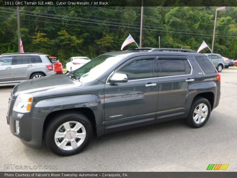 Cyber Gray Metallic / Jet Black 2011 GMC Terrain SLE AWD