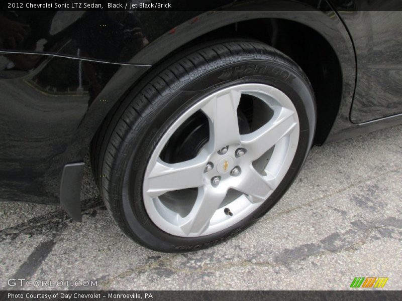 Black / Jet Black/Brick 2012 Chevrolet Sonic LTZ Sedan