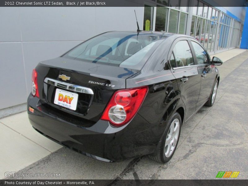 Black / Jet Black/Brick 2012 Chevrolet Sonic LTZ Sedan