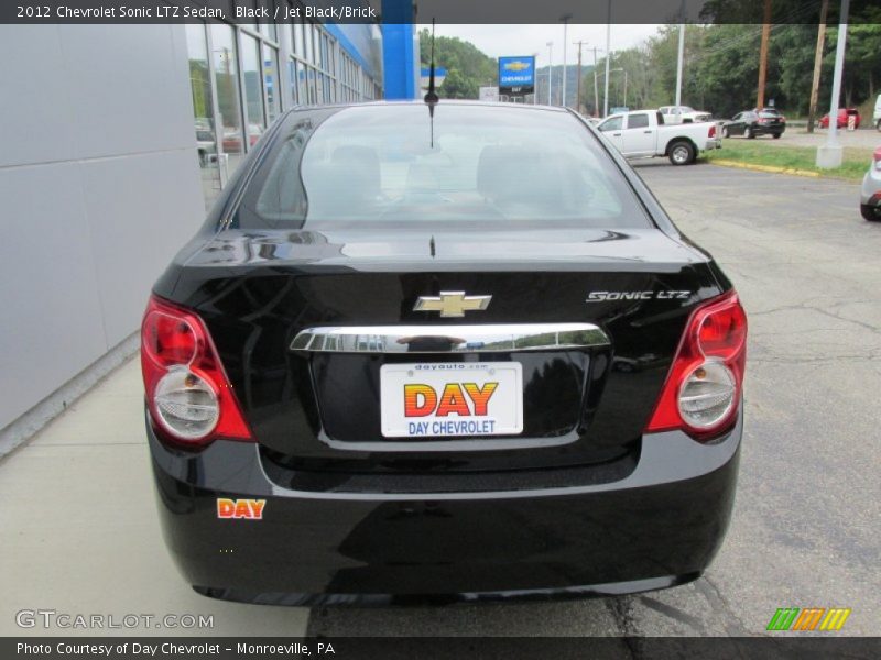 Black / Jet Black/Brick 2012 Chevrolet Sonic LTZ Sedan