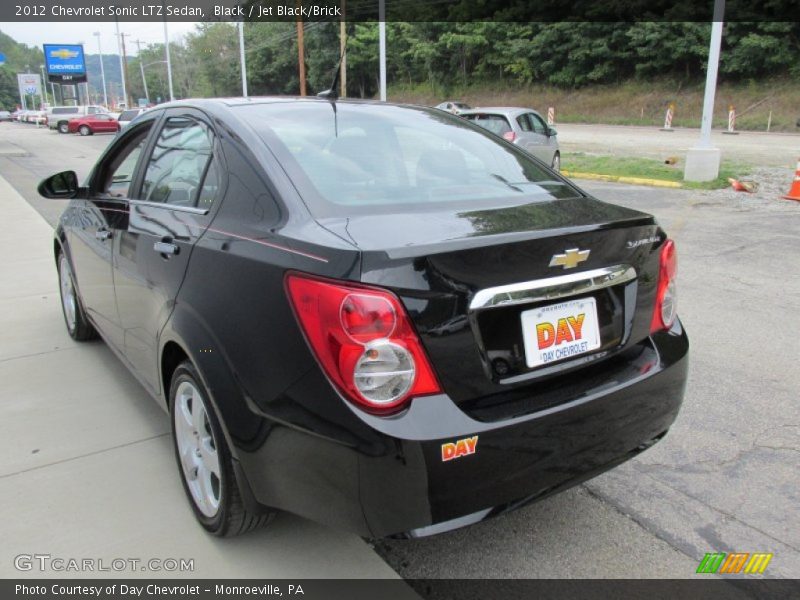 Black / Jet Black/Brick 2012 Chevrolet Sonic LTZ Sedan