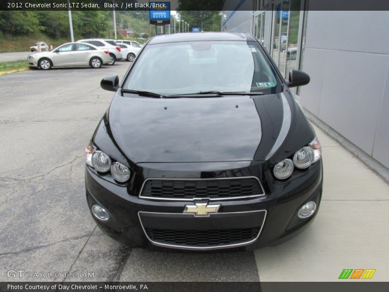Black / Jet Black/Brick 2012 Chevrolet Sonic LTZ Sedan