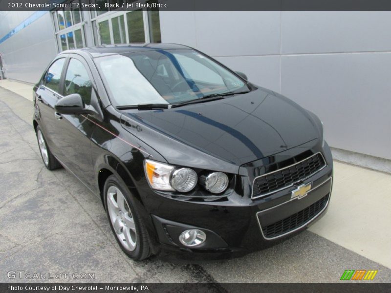 Black / Jet Black/Brick 2012 Chevrolet Sonic LTZ Sedan