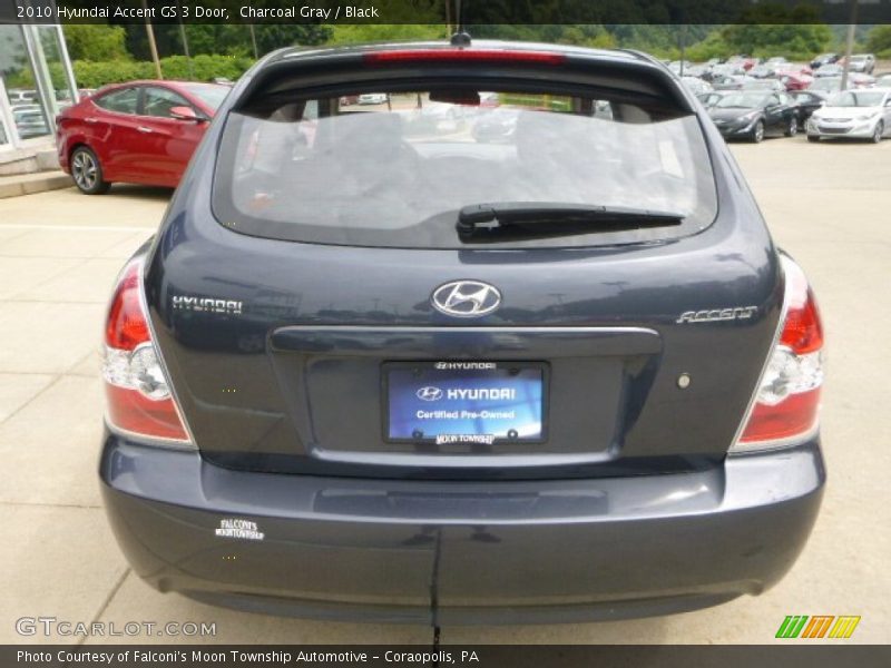Charcoal Gray / Black 2010 Hyundai Accent GS 3 Door