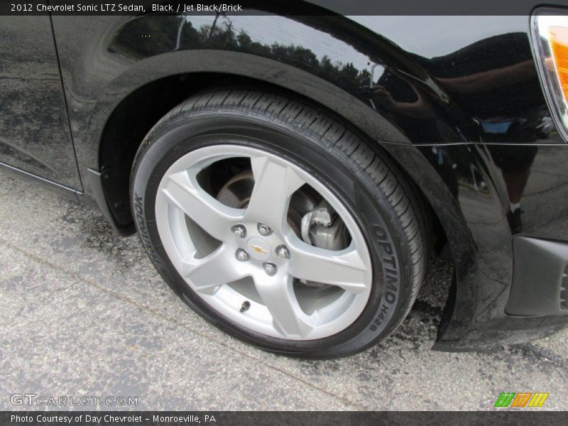 Black / Jet Black/Brick 2012 Chevrolet Sonic LTZ Sedan