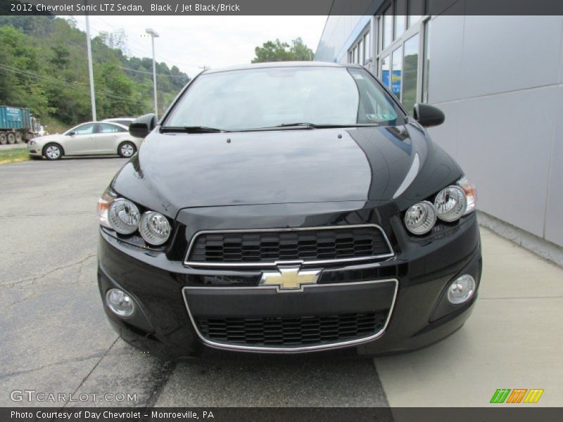 Black / Jet Black/Brick 2012 Chevrolet Sonic LTZ Sedan