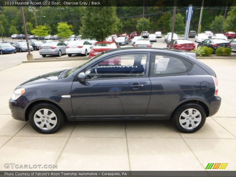 Charcoal Gray / Black 2010 Hyundai Accent GS 3 Door