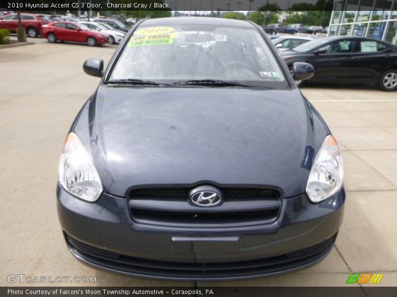 Charcoal Gray / Black 2010 Hyundai Accent GS 3 Door