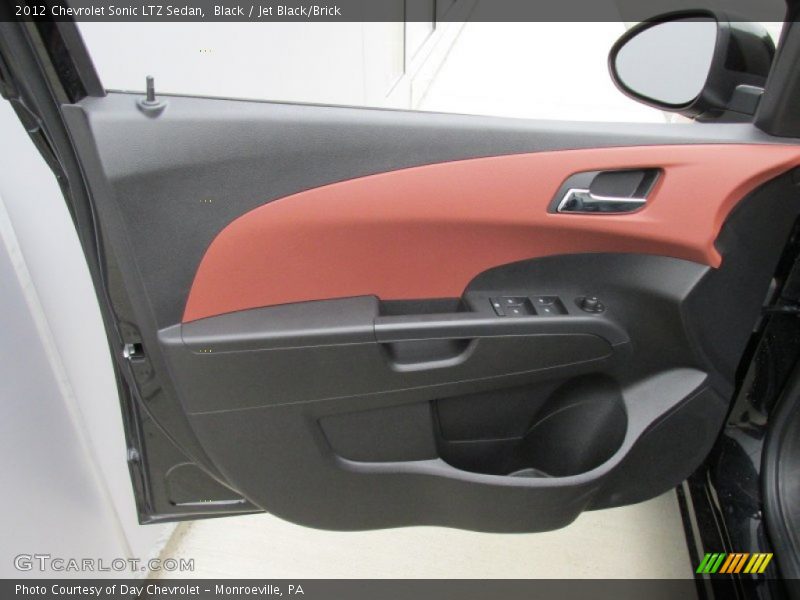 Black / Jet Black/Brick 2012 Chevrolet Sonic LTZ Sedan