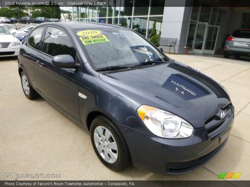 Charcoal Gray / Black 2010 Hyundai Accent GS 3 Door