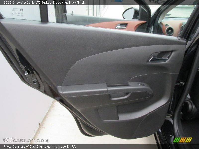 Black / Jet Black/Brick 2012 Chevrolet Sonic LTZ Sedan