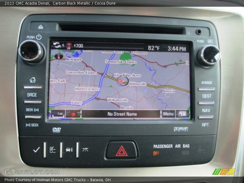 Carbon Black Metallic / Cocoa Dune 2013 GMC Acadia Denali