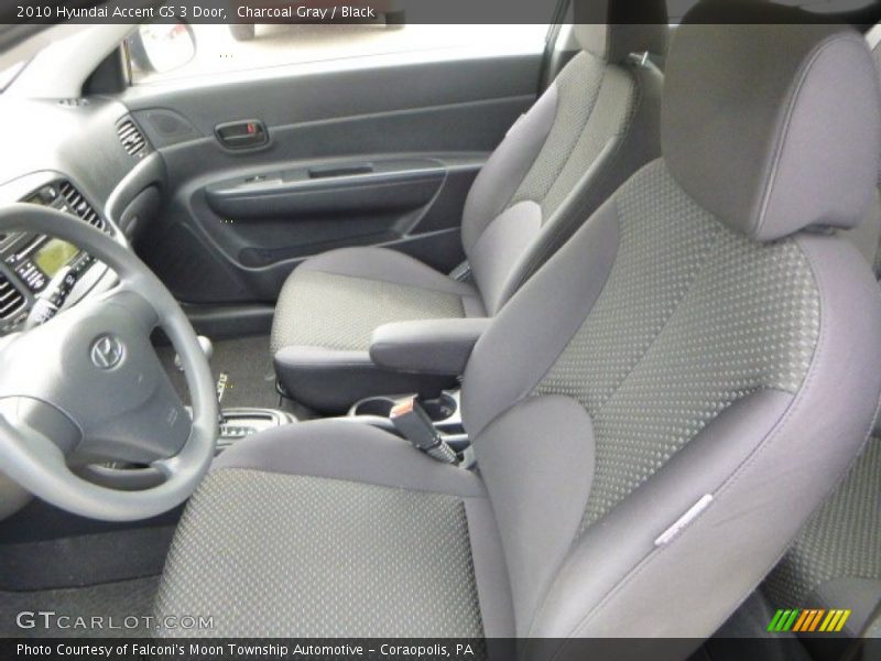 Charcoal Gray / Black 2010 Hyundai Accent GS 3 Door