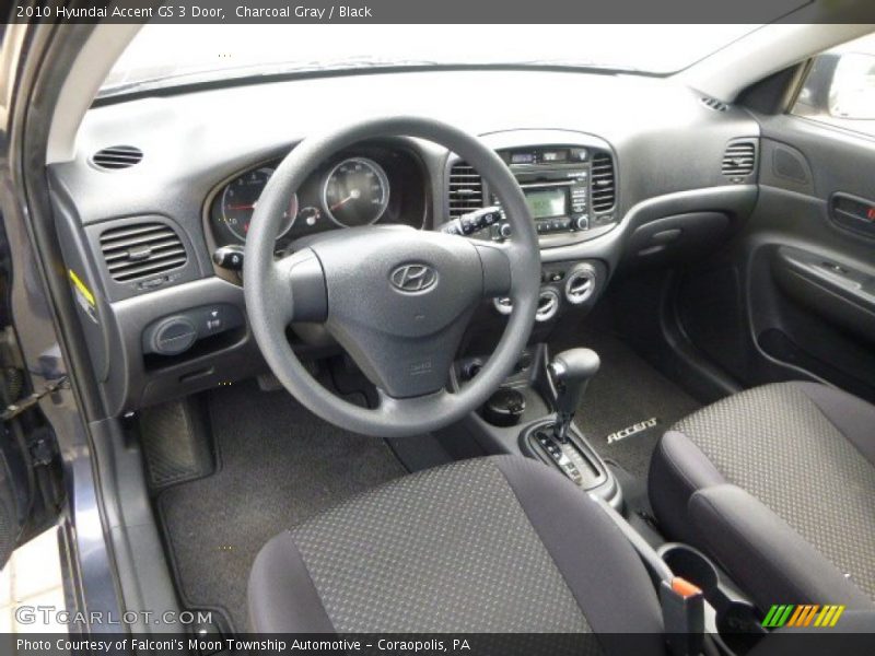 Charcoal Gray / Black 2010 Hyundai Accent GS 3 Door