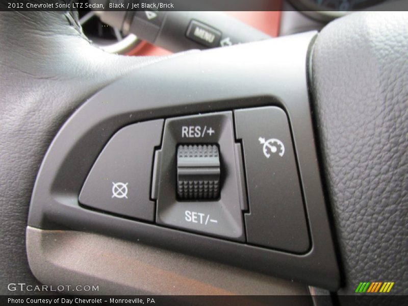 Black / Jet Black/Brick 2012 Chevrolet Sonic LTZ Sedan