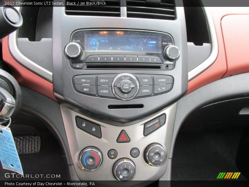 Black / Jet Black/Brick 2012 Chevrolet Sonic LTZ Sedan