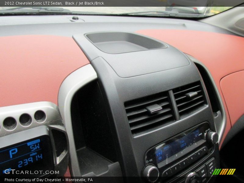 Black / Jet Black/Brick 2012 Chevrolet Sonic LTZ Sedan