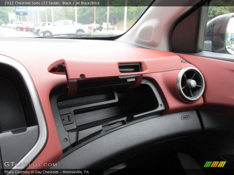 Black / Jet Black/Brick 2012 Chevrolet Sonic LTZ Sedan