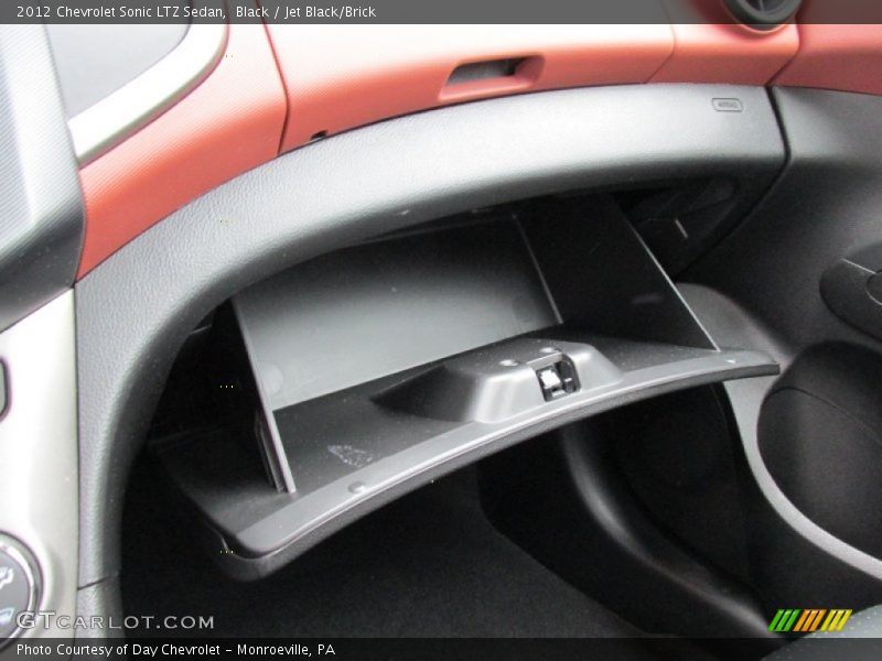 Black / Jet Black/Brick 2012 Chevrolet Sonic LTZ Sedan