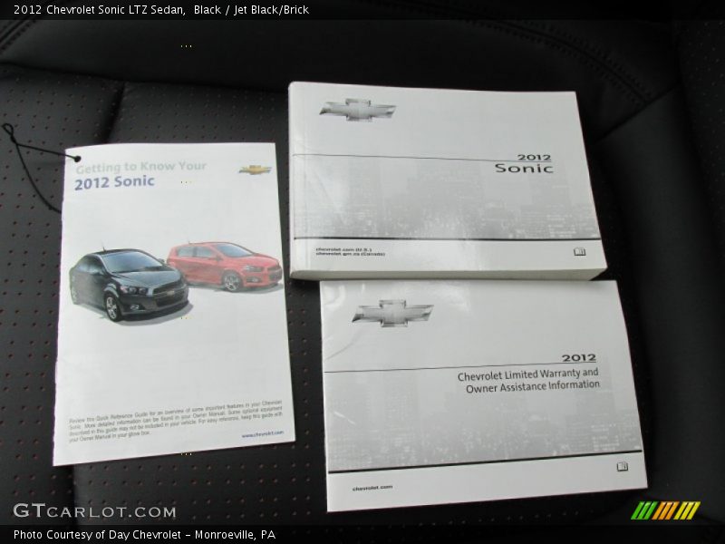 Black / Jet Black/Brick 2012 Chevrolet Sonic LTZ Sedan
