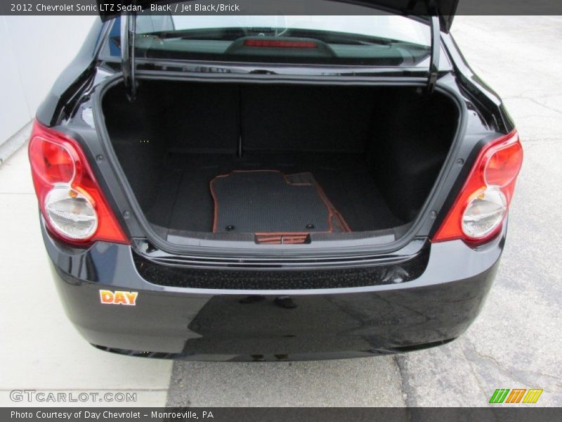 Black / Jet Black/Brick 2012 Chevrolet Sonic LTZ Sedan