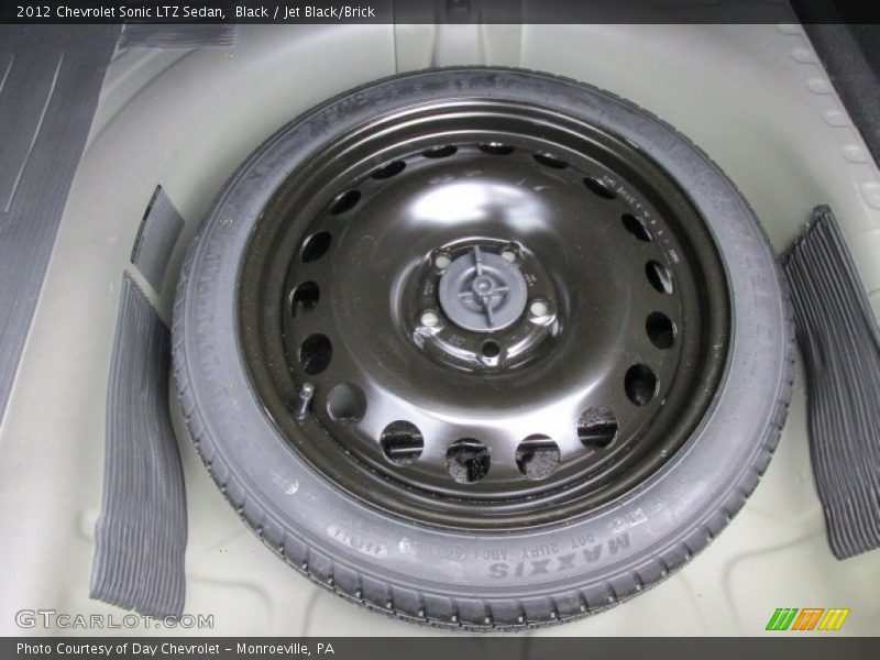 Black / Jet Black/Brick 2012 Chevrolet Sonic LTZ Sedan