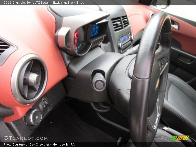 Black / Jet Black/Brick 2012 Chevrolet Sonic LTZ Sedan