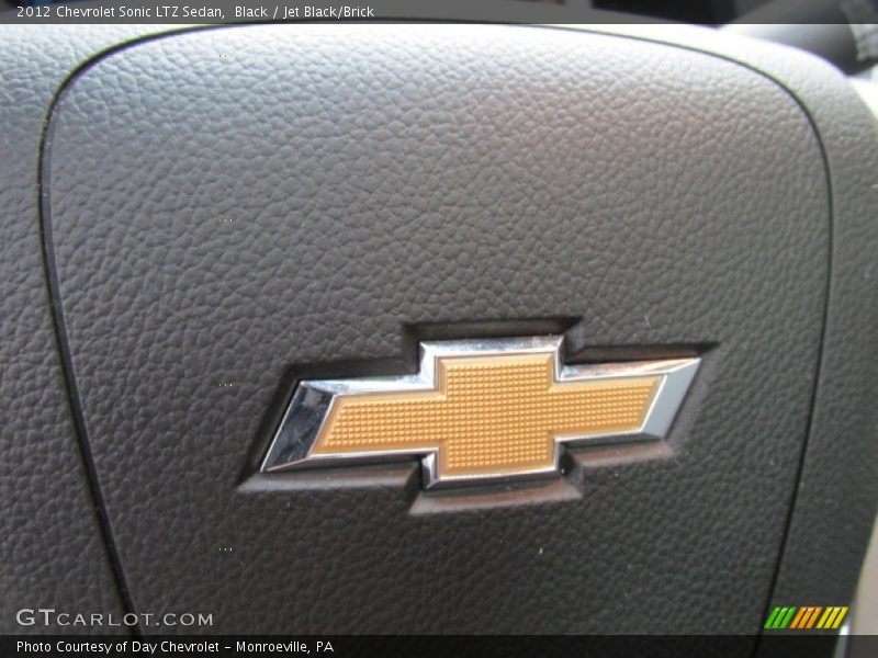 Black / Jet Black/Brick 2012 Chevrolet Sonic LTZ Sedan