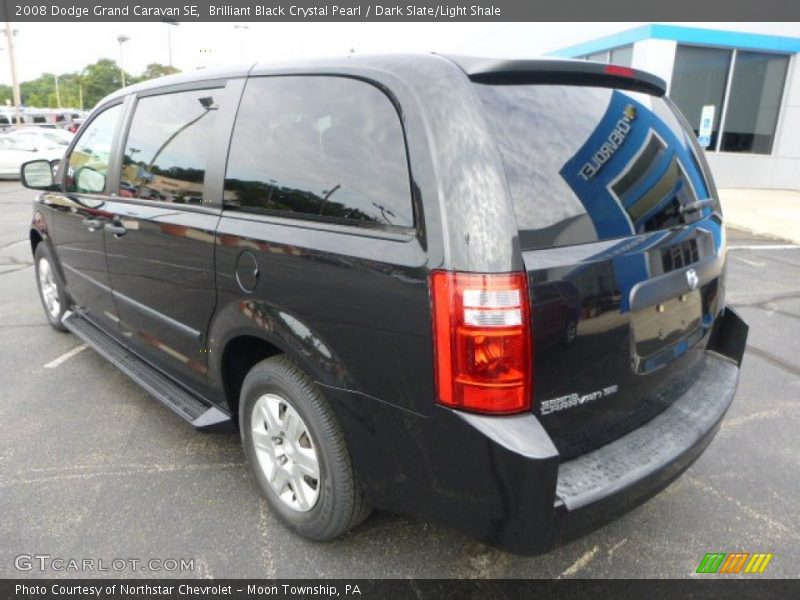 Brilliant Black Crystal Pearl / Dark Slate/Light Shale 2008 Dodge Grand Caravan SE