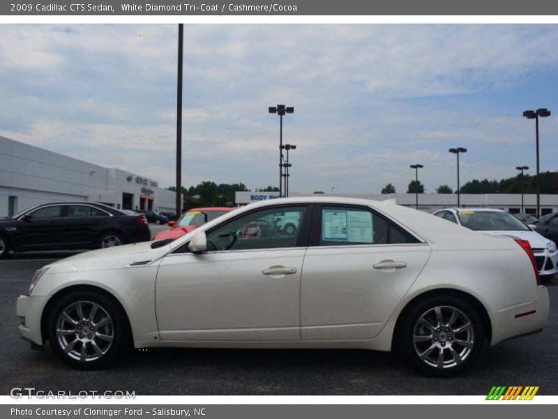 White Diamond Tri-Coat / Cashmere/Cocoa 2009 Cadillac CTS Sedan