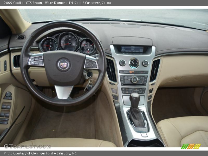 White Diamond Tri-Coat / Cashmere/Cocoa 2009 Cadillac CTS Sedan