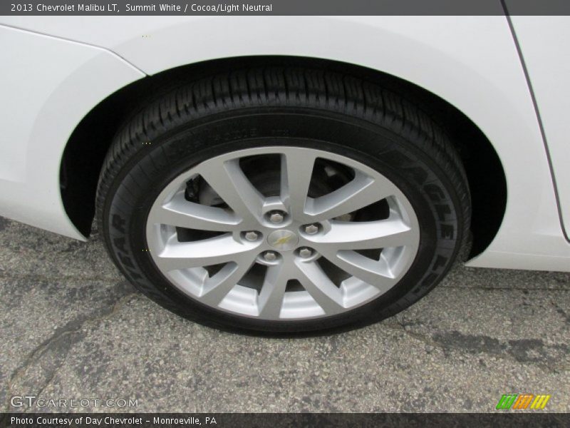 Summit White / Cocoa/Light Neutral 2013 Chevrolet Malibu LT