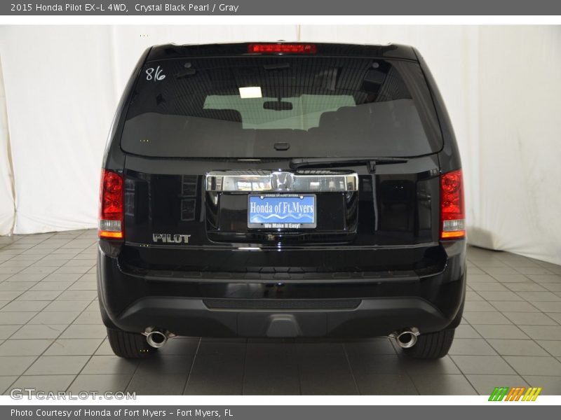 Crystal Black Pearl / Gray 2015 Honda Pilot EX-L 4WD