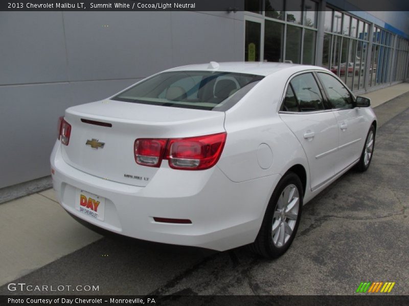 Summit White / Cocoa/Light Neutral 2013 Chevrolet Malibu LT