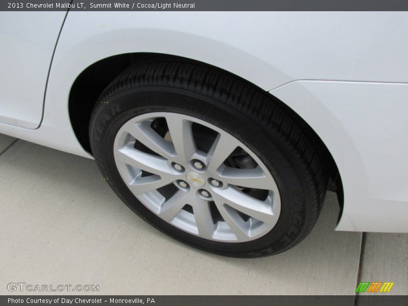 Summit White / Cocoa/Light Neutral 2013 Chevrolet Malibu LT