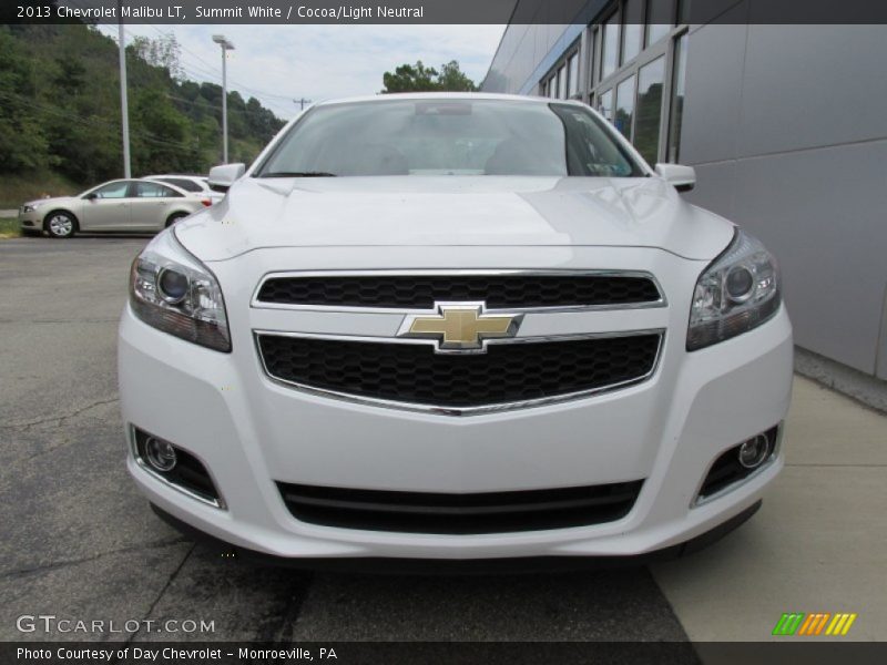 Summit White / Cocoa/Light Neutral 2013 Chevrolet Malibu LT