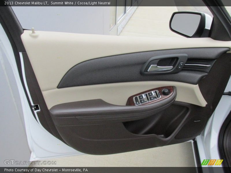 Summit White / Cocoa/Light Neutral 2013 Chevrolet Malibu LT