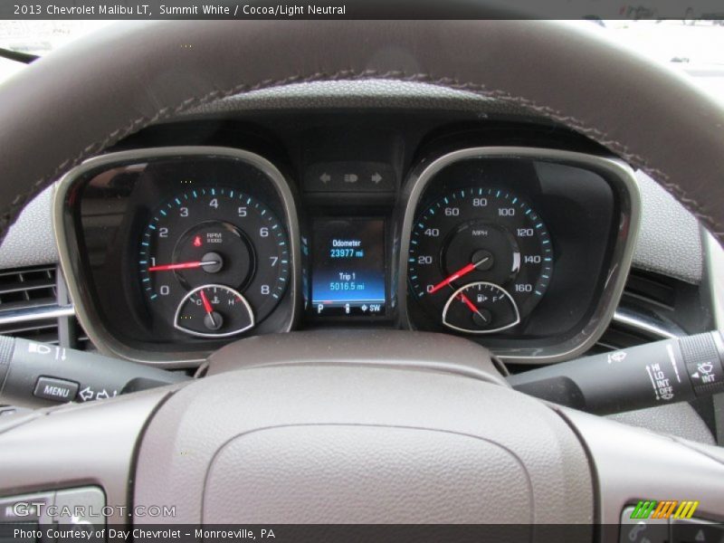 Summit White / Cocoa/Light Neutral 2013 Chevrolet Malibu LT